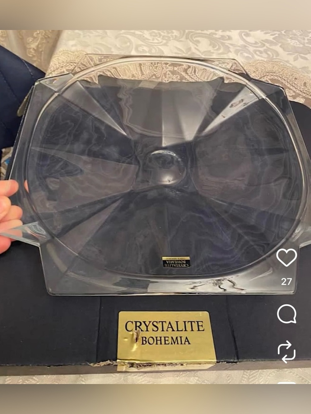 Crystallite Bohemia Metropolitan Serving Platter